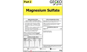 Instrukcja przygotowania roztworu z siarczanem magnezu siedmiowodnym. Produkt Gecko Grow.