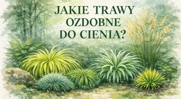 Piękne trawy ozdobne do cienia, tworzące bujne kępy o różnych odcieniach zieleni i żółci.