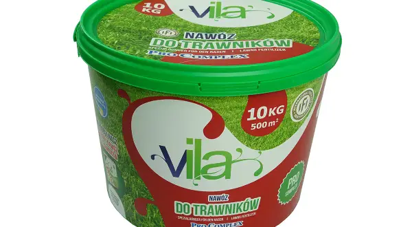 Wiadro nawozu do trawników Vila Pro Complex 10kg. Idealny do uzyskania pięknego, zielonego trawnika.